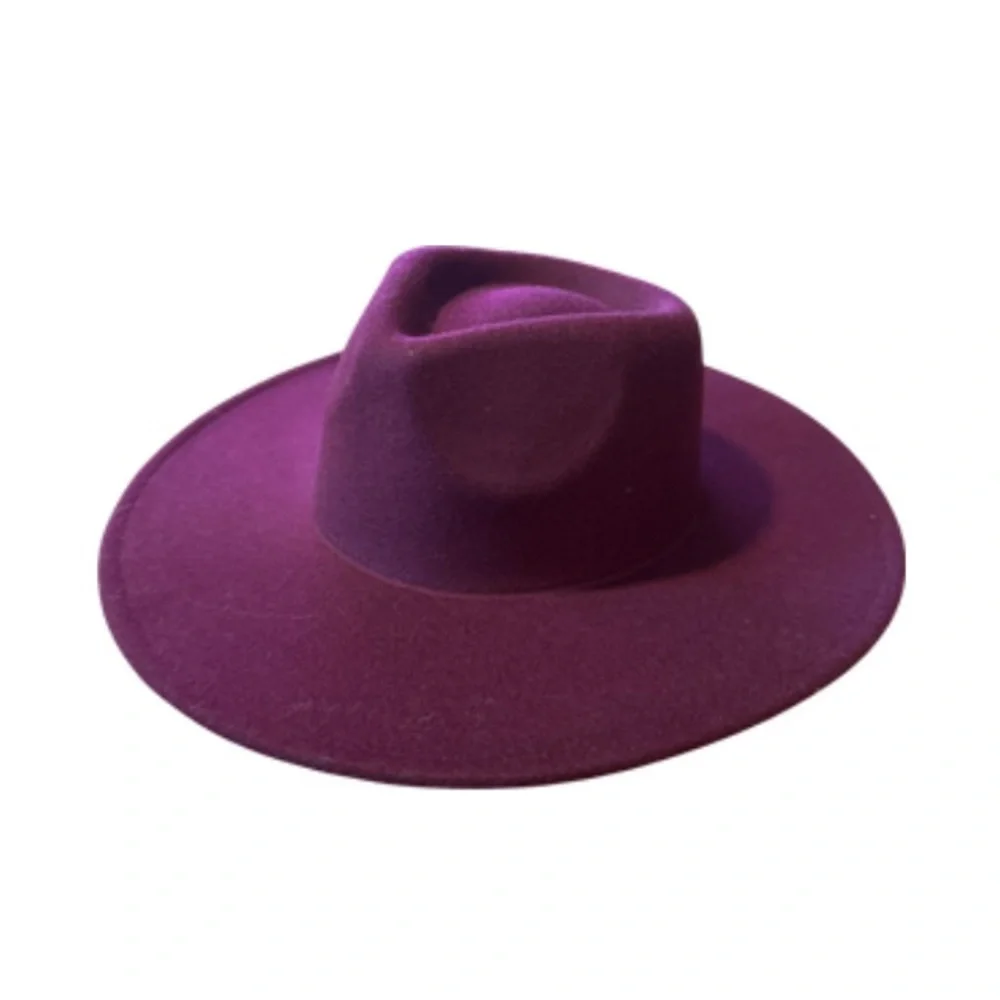 Elegant cranberry Women's Fedora - Picture 2 of 5